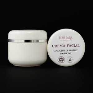Crema facial de argán y espirulina